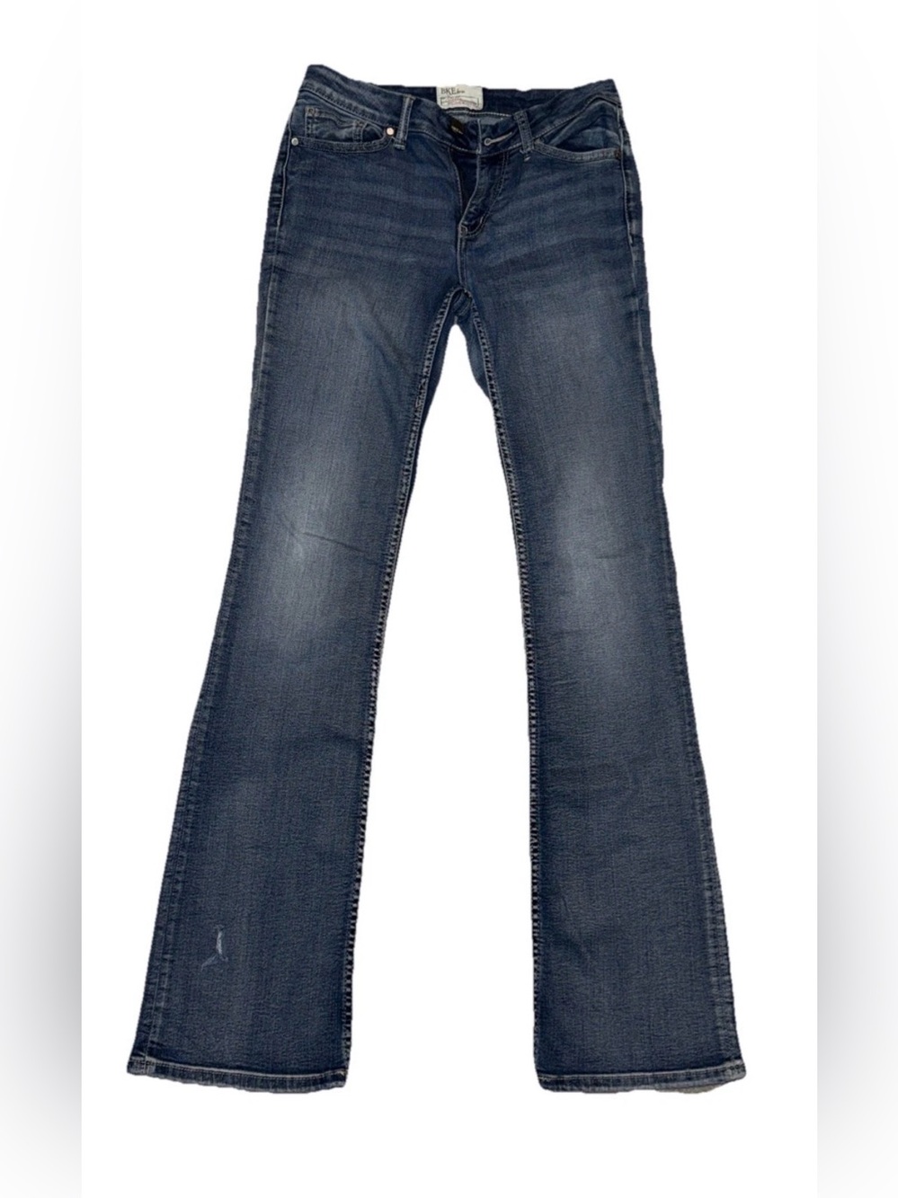 .Women’s Buckle Denim Jeans, Stella 26 Long X 33 1/2 Low Rise Boot Cut